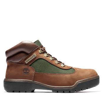 Timberland Férfi Field Mid Cut Vízálló Bakancs Sötét Barna